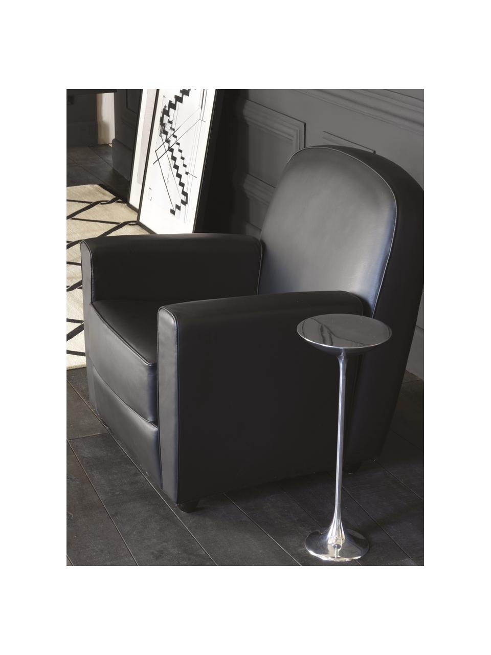 Kulatý odkládací stolek Ping, Chromovaný hliník, Stříbrná, Ø 23 cm, V 50 cm