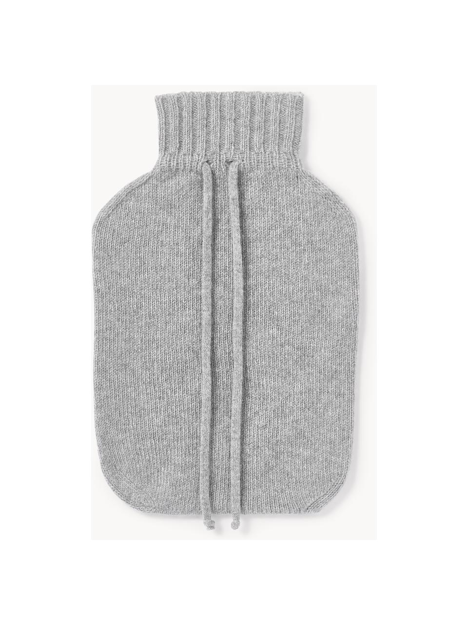 Wärmflasche Cashmere, Bezug: 80 % Recycelter Kaschmir , Hellgrau, B 19 x L 30 cm