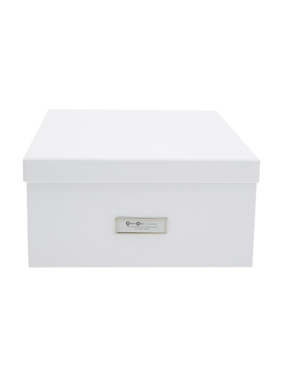 Set de cajas Inge, 3 pzas., Caja: cartón laminado, Blanco, Set de diferentes tamaños