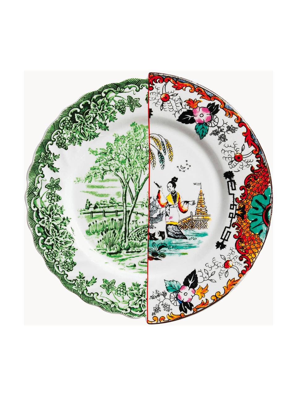 Assiettes plates artisanales Hybrid, 2 pièces, Porcelaine Fine Bone China, Multicolore, Ø 28 cm