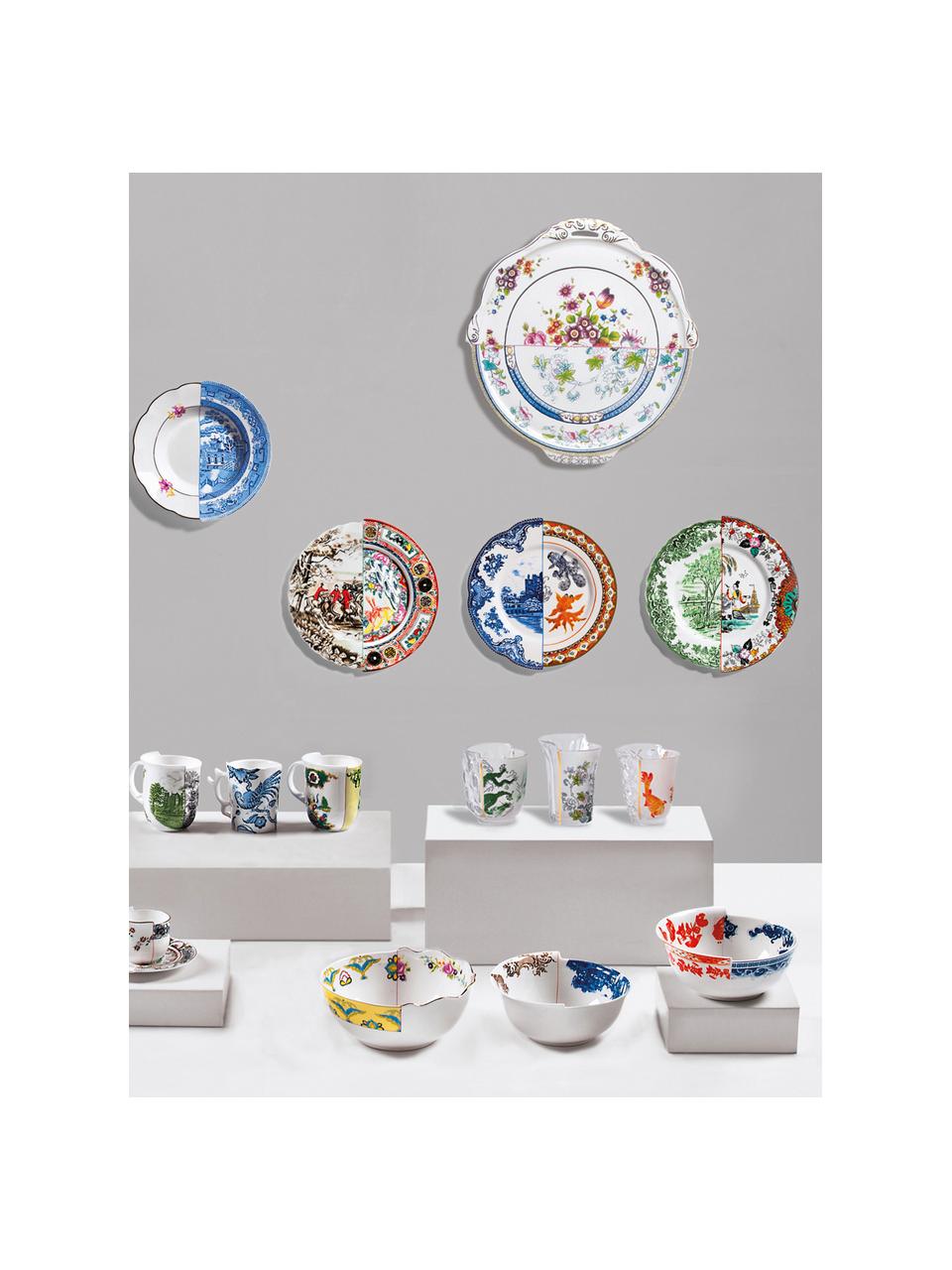 Assiettes plates artisanales Hybrid, 2 pièces, Porcelaine Fine Bone China, Multicolore, Ø 28 cm