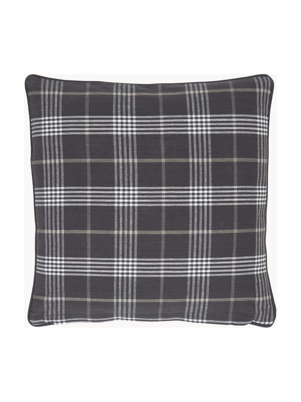 Poszewka na poduszkę z haftem Bear, 100% bawełna, Ciemny szary, wielobarwny, S 45 x D 45 cm
