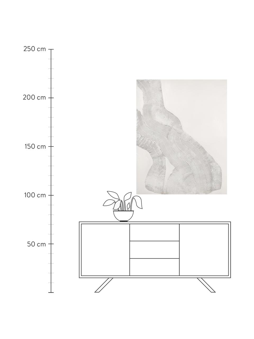Ručně malovaný obraz na plátně White Sculpture 1, Bílá, Š 88 cm, V 118 cm