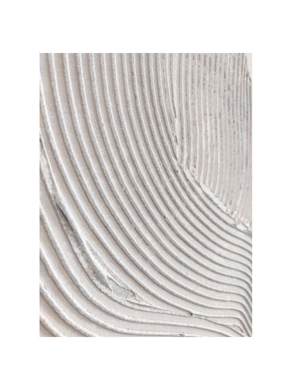 Cuadro en lienzo pintado a mano White Sculpture 1, Blanco, An 88 x Al 118 cm