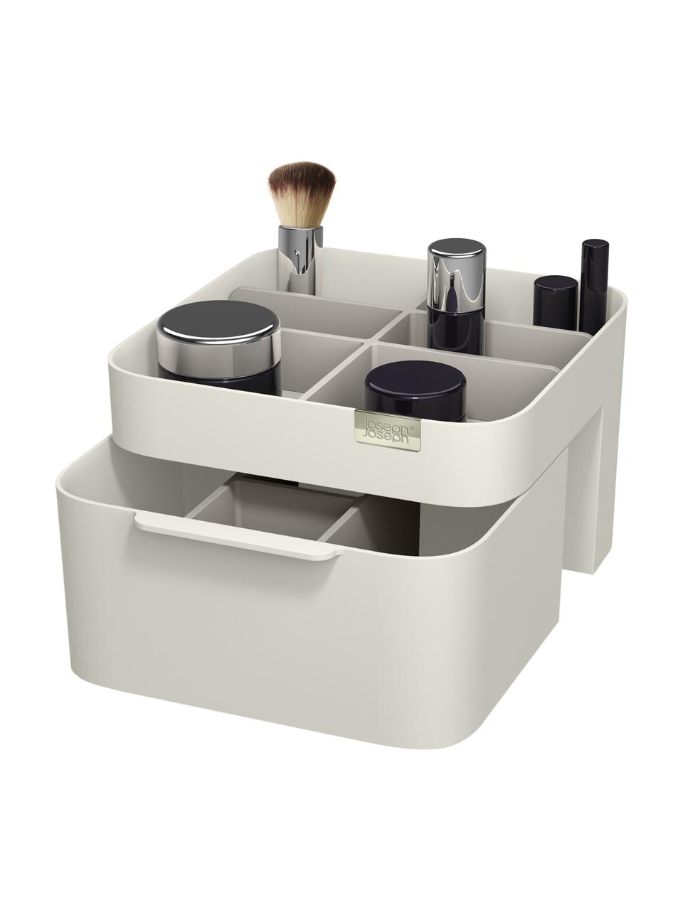 Organisateur cosmétique avec fermeture magnétique Viva, Plastique, Blanc cassé, larg. 19 x prof. 19 cm