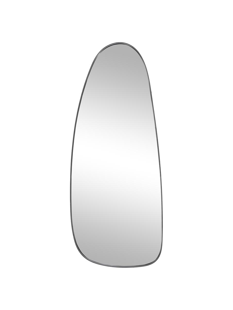 Oválne nástenné zrkadlo s čiernym kovovým rámom Codoll, Rám: čierna Zrkadlo: zrkadlové sklo