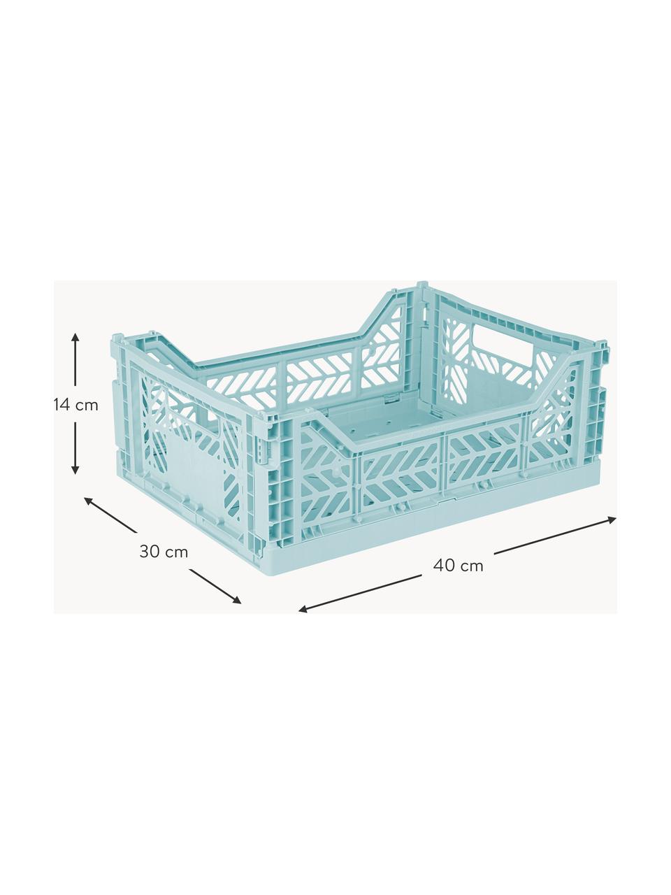 Caja plegable Midi, 40 cm, Plástico, Azul claro, An 40 x F 30 cm