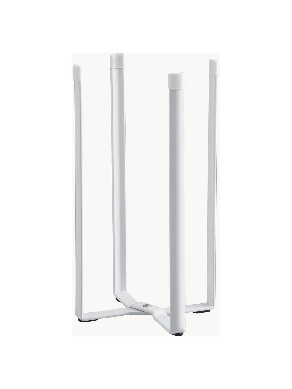 Support de cuisine multifonctionnel en métal Tower, pliable, Acier enduit, silicone, Blanc, mat, larg. 12 x haut. 27 cm