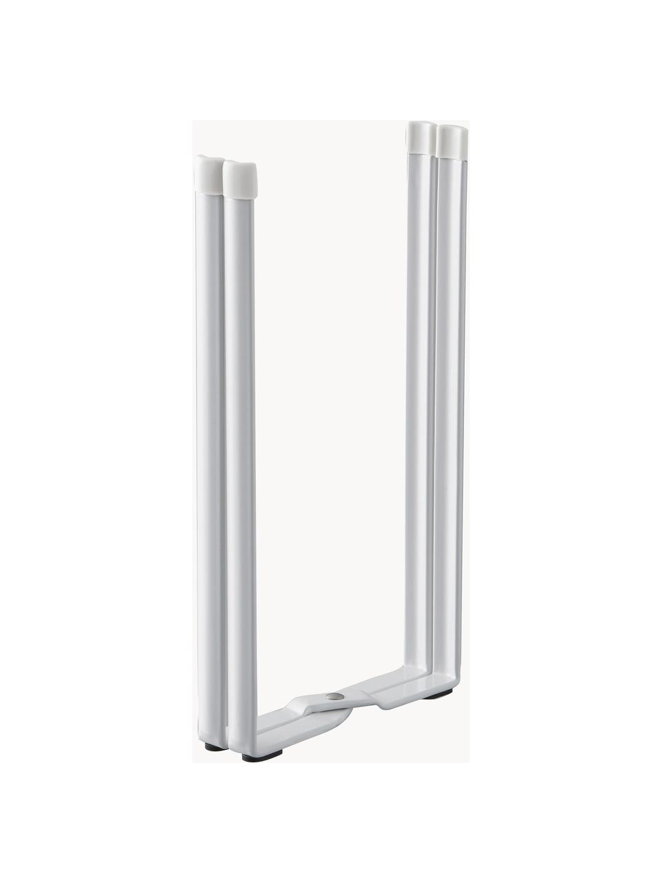 Support de cuisine multifonctionnel en métal Tower, pliable, Acier enduit, silicone, Blanc, mat, larg. 12 x haut. 27 cm