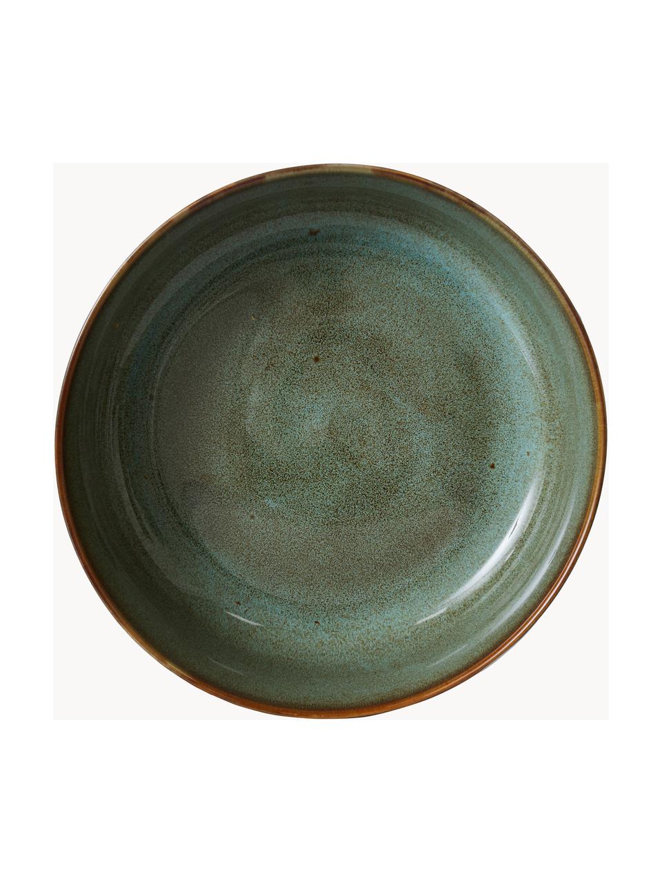 Ručne maľovaná misa s reaktívnou glazúrou 70s Ceramic, Keramika, Odtiene sivej, Ø 25 x V 9 cm