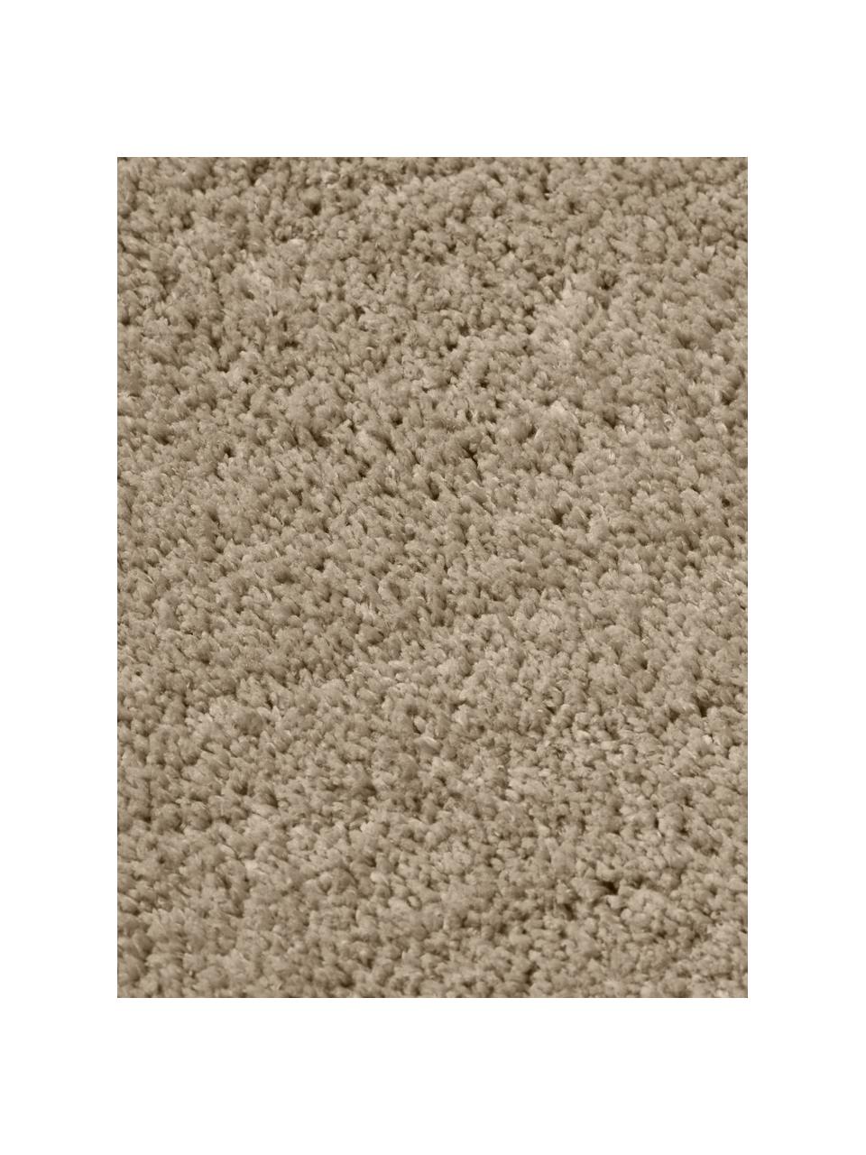 Alfombra mullida de pelo largo Leighton, Parte superior: microfibra (100% poliéste, Reverso: 70% poliéster, 30% algodó, Beige-marrón, An 80 x L 150 cm (Tamaño XS)