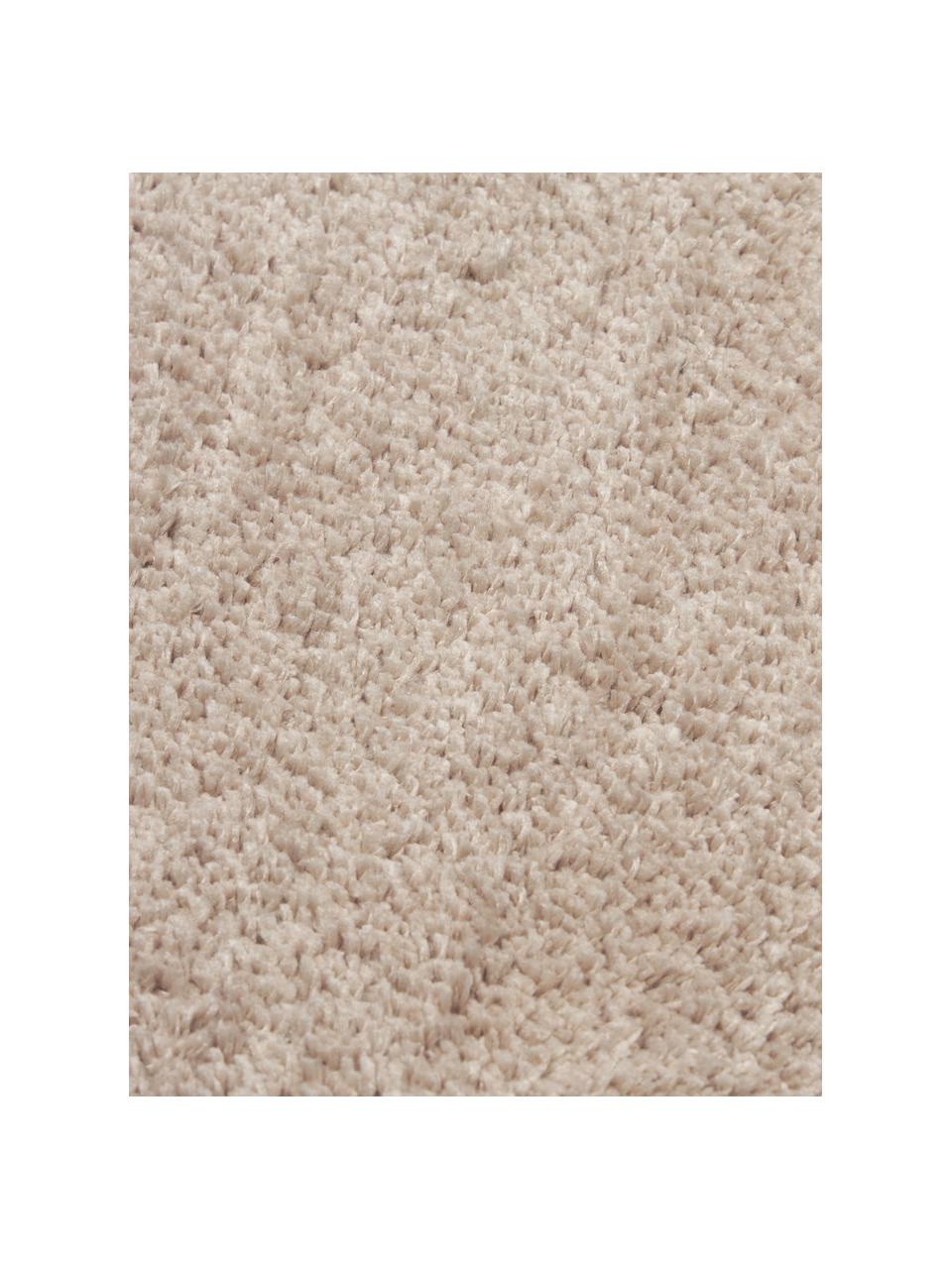 Okrúhly huňatý koberec s vysokým vlasom Leighton, Béžová, Š 120 x D 180 cm (veľkosť S)
