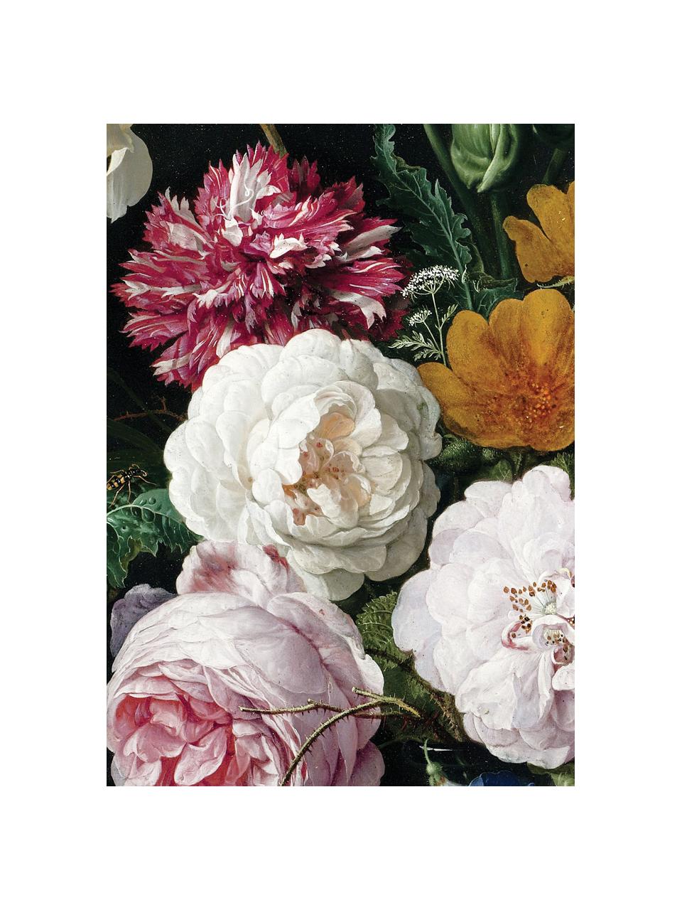 Carta da parati Golden Age Flowers, Tessuto non tessuto, ecologico e biodegradabile, Multicolore opaco, Larg. 196 x Alt. 280 cm