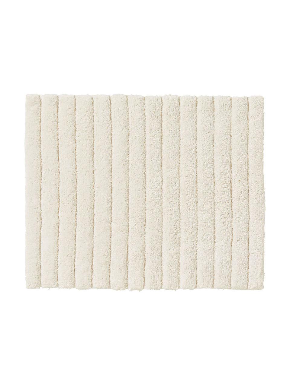 Načechraný koupelnový kobereček Board, Krémově bílá