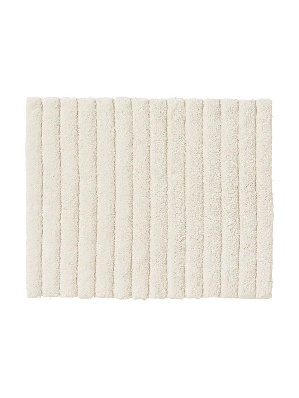 Tappeto bagno morbido bianco crema Board, Cotone, qualità pesante 1900 g/m², Bianco crema, Larg. 50 x Lung. 60 cm