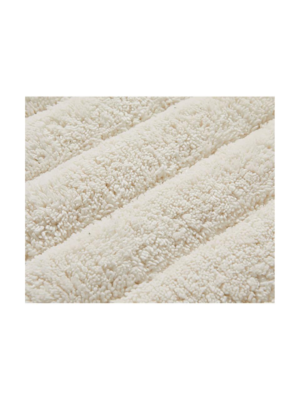 Tapis de bain moelleux blanc crème Board, Blanc crème