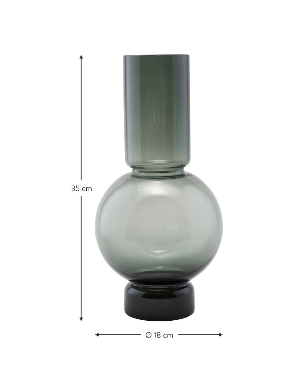 Váza z tónovaného skla Bubble, Sklo, Sivá, priehľadná, Ø 18 x V 35 cm