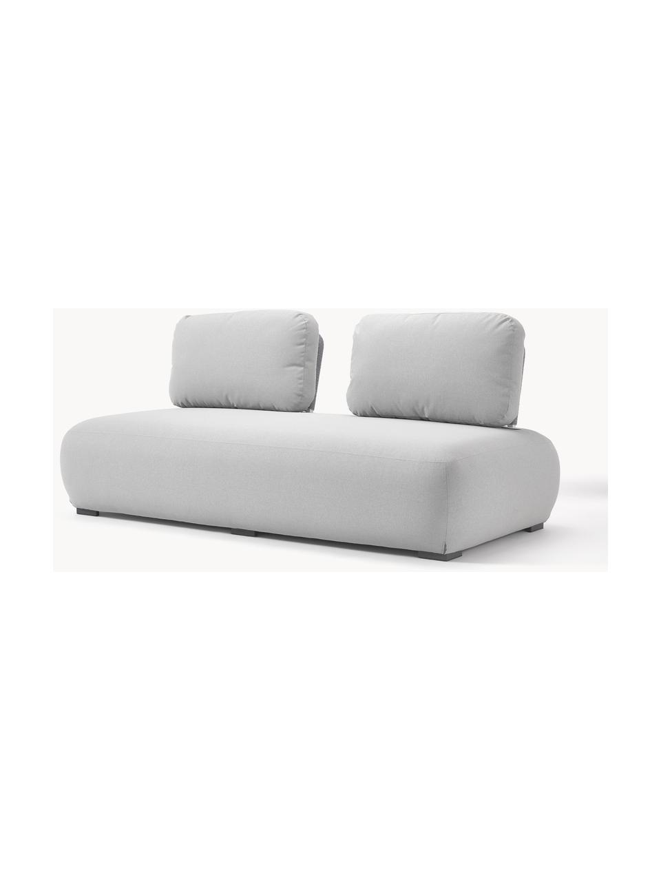 Modulares Garten-Loungesofa Olala (2-Sitzer), Bezug: 100 % Polyester Der hochw, Gestell: Metall, beschichtet, Webstoff, Hellgrau, B 204 x H 78 cm