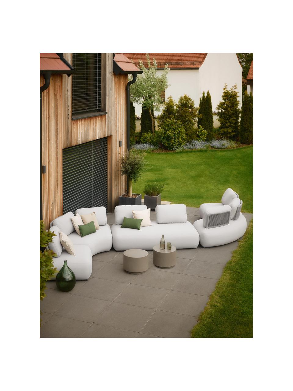 Canapé de jardin 2 places modulable Olala, Tissu gris clair, larg. 204 x haut. 78 cm
