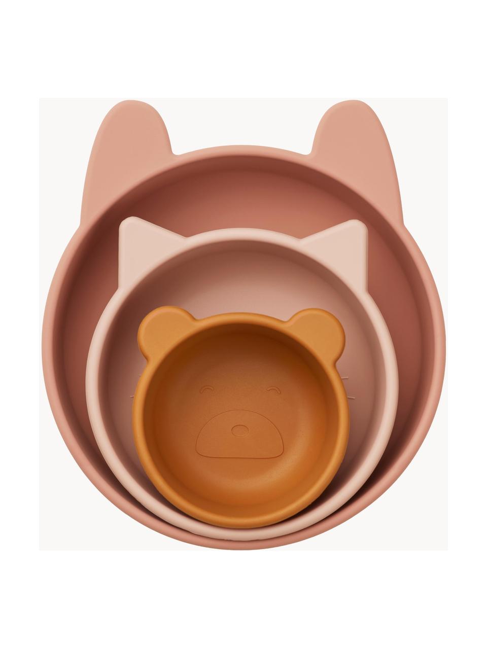 Schälchen-Set Eddie, 3-tlg., 100% Silikon, Rosa, Beige, Orange, Set mit verschiedenen Größen