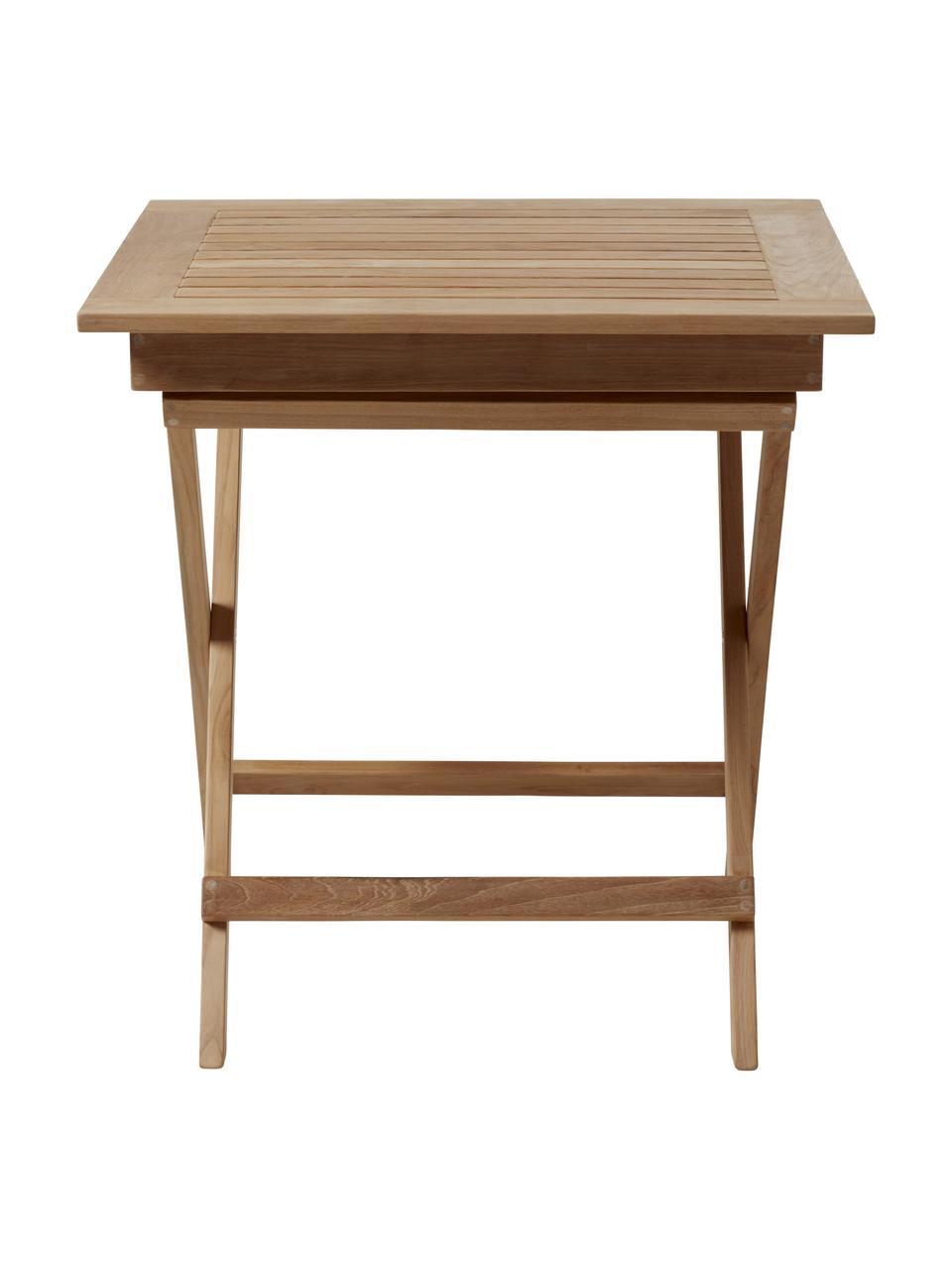 Table de jardin rabattable York, 70x70 cm, Bois de teck, poncé
Certifié V-Legal, Bois de teck, larg. 70 x haut. 73 cm