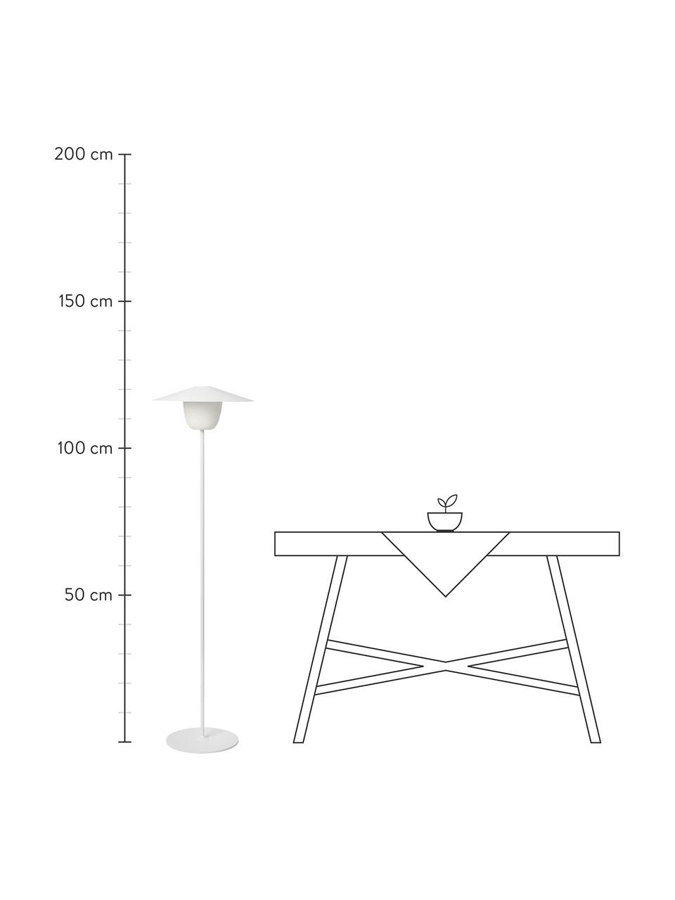 Mobile Dimmbare Aussenleuchte Ani zum Hängen oder Stellen, Lampenschirm: Aluminium, Weiss, Ø 34 x H 121 cm