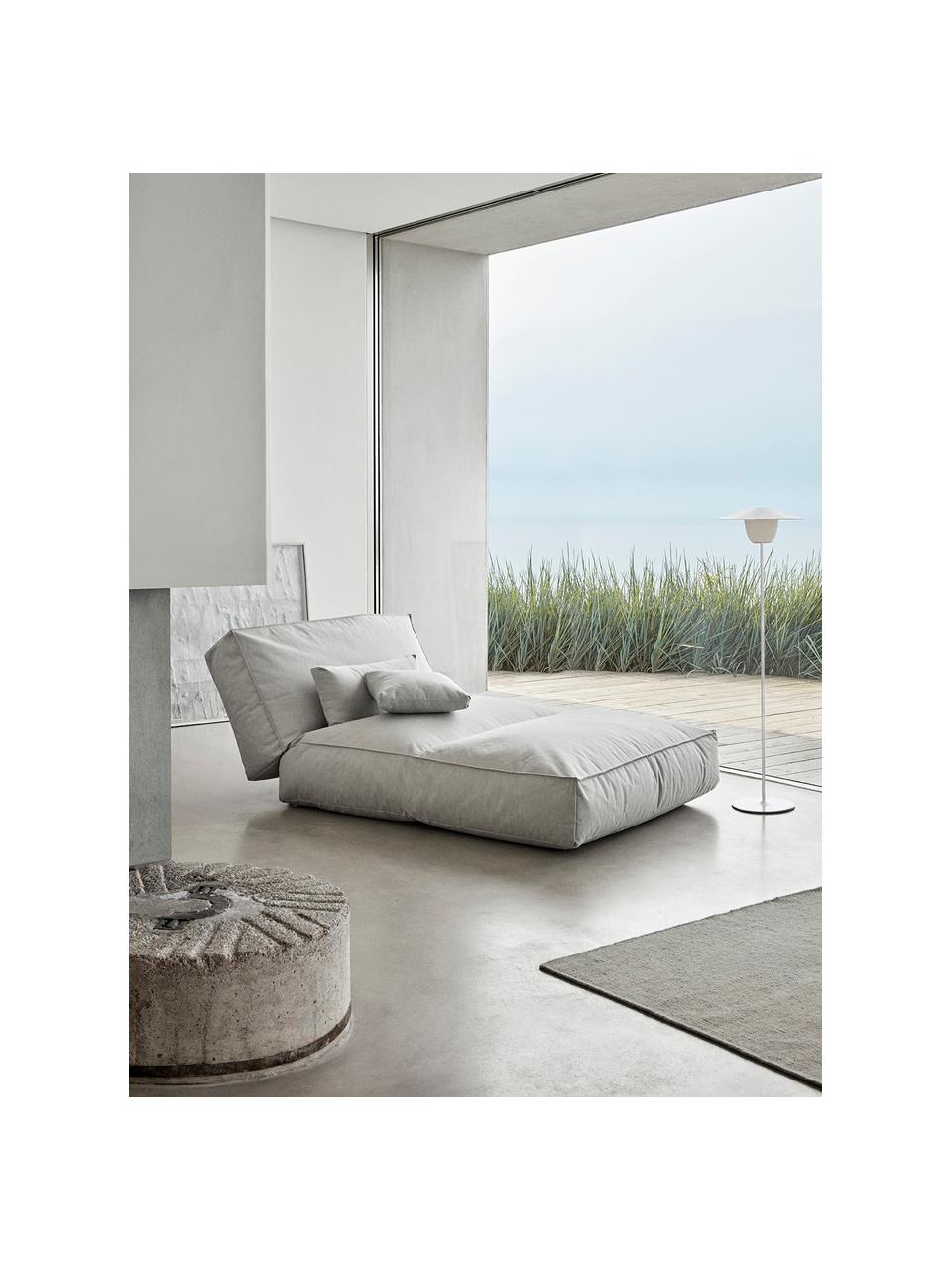 Mobile dimmbare LED-Außenleuchte Ani zum Hängen oder Stellen, Lampenschirm: Aluminium, Lampenfuß: Aluminium, beschichtet, Weiß, Ø 34 x H 121 cm