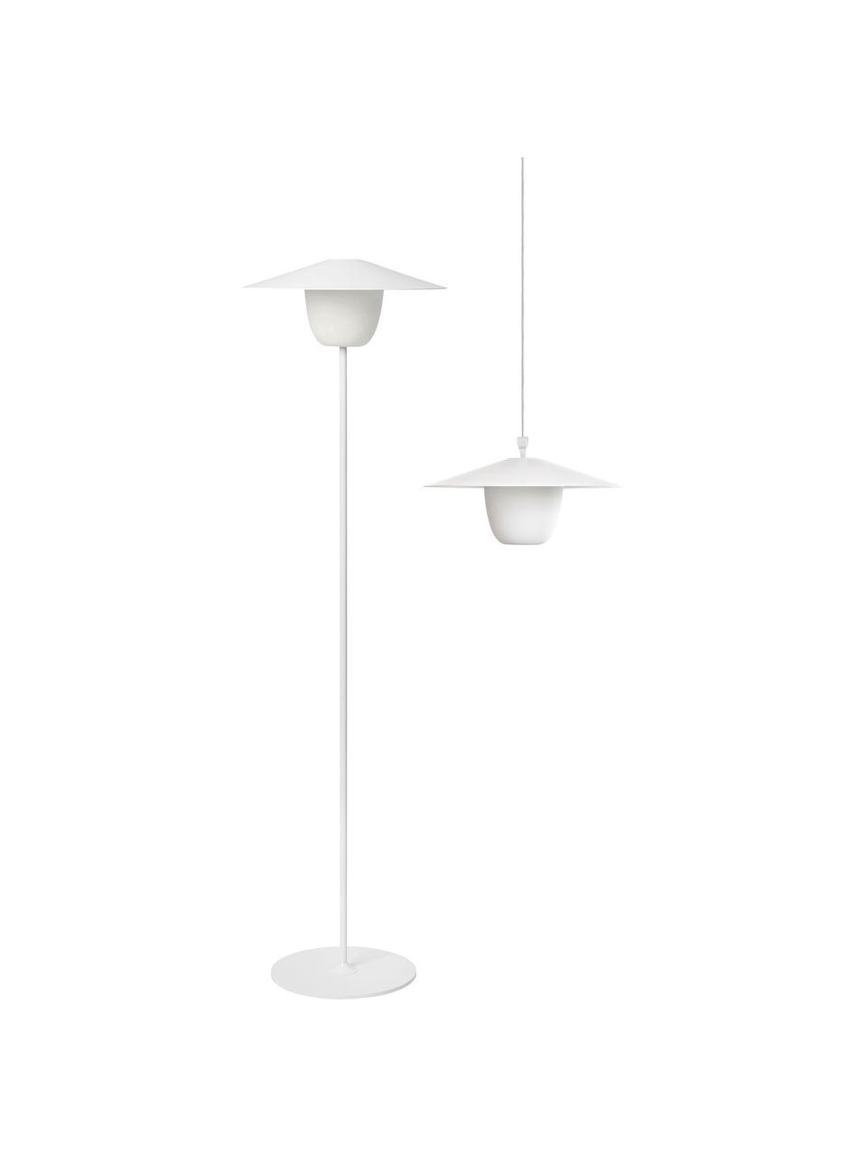 Mobile Dimmbare LED-Aussenleuchte Ani zum Hängen oder Stellen, Lampenschirm: Aluminium, Weiss, Ø 34 x H 121 cm