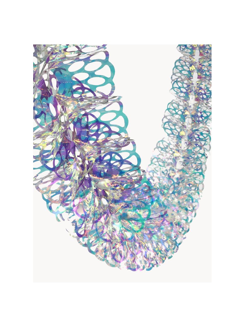 Guirnalda navideña Iridescent, 360 cm, Plástico, Cromo, transparente, iridiscente, Ø 15 x L 360 cm
