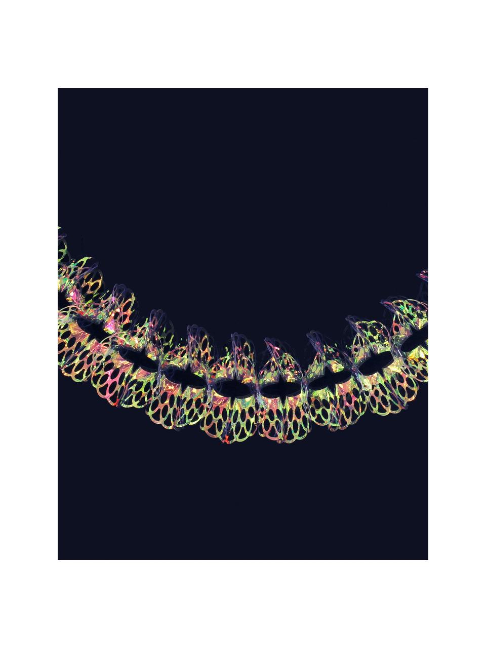 Kerstslinger Iridescent, 360 cm, Kunststof, Transparant, iriserend, Ø 15 x L 360 cm
