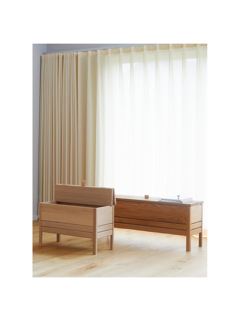 Banc en chêne avec espace de rangement A Line, Chêne, larg. 111 x prof. 35 cm