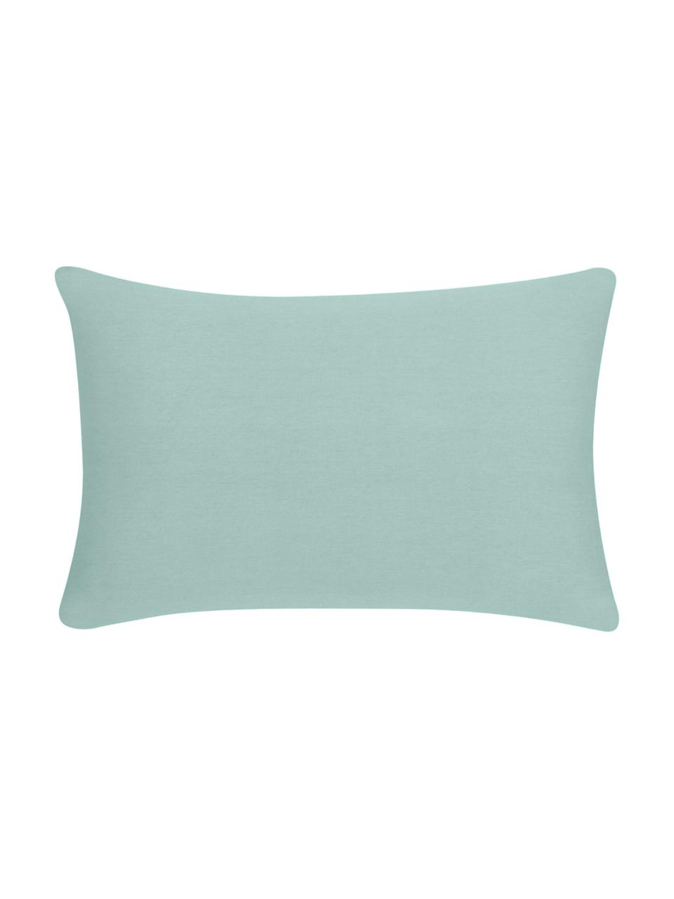 Housse de coussin rectangulaire coton vert sauge Mads, Vert sauge