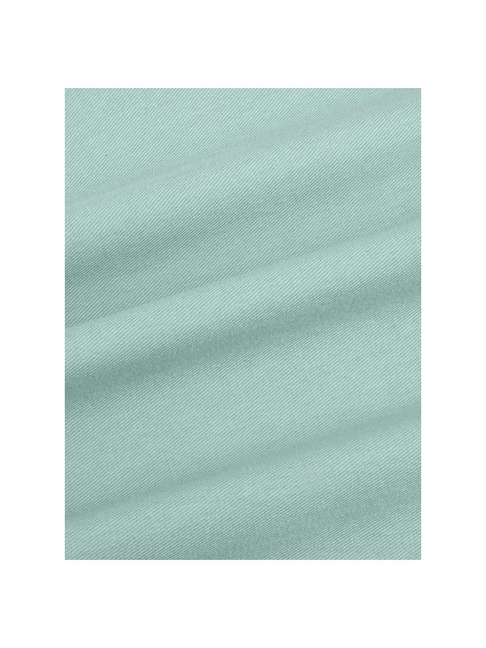 Housse de coussin rectangulaire coton vert sauge Mads, Vert sauge