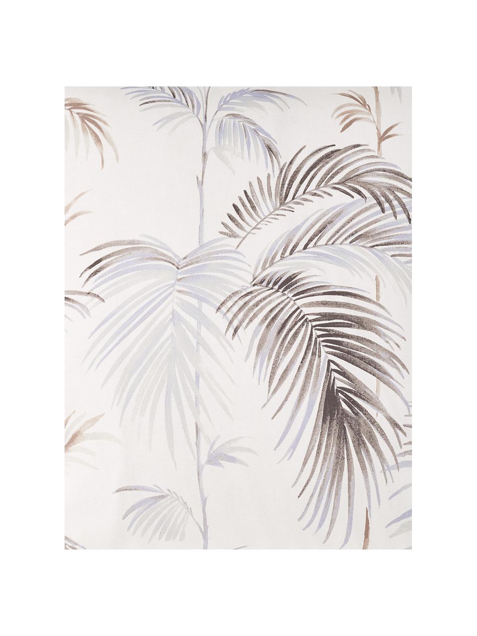 Kussenhoes Sahara met palmboommotief, 100% katoen, Wit, bruin, lichtblauw, 40 x 40 cm