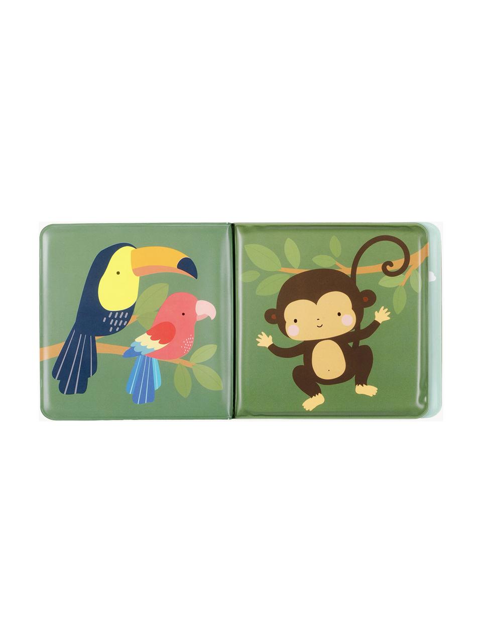 Badboekje Jungle Friends, Kunststof, schuimstof, waterdicht, Donkergroen, meerkleurig, B 12 x H 12 cm