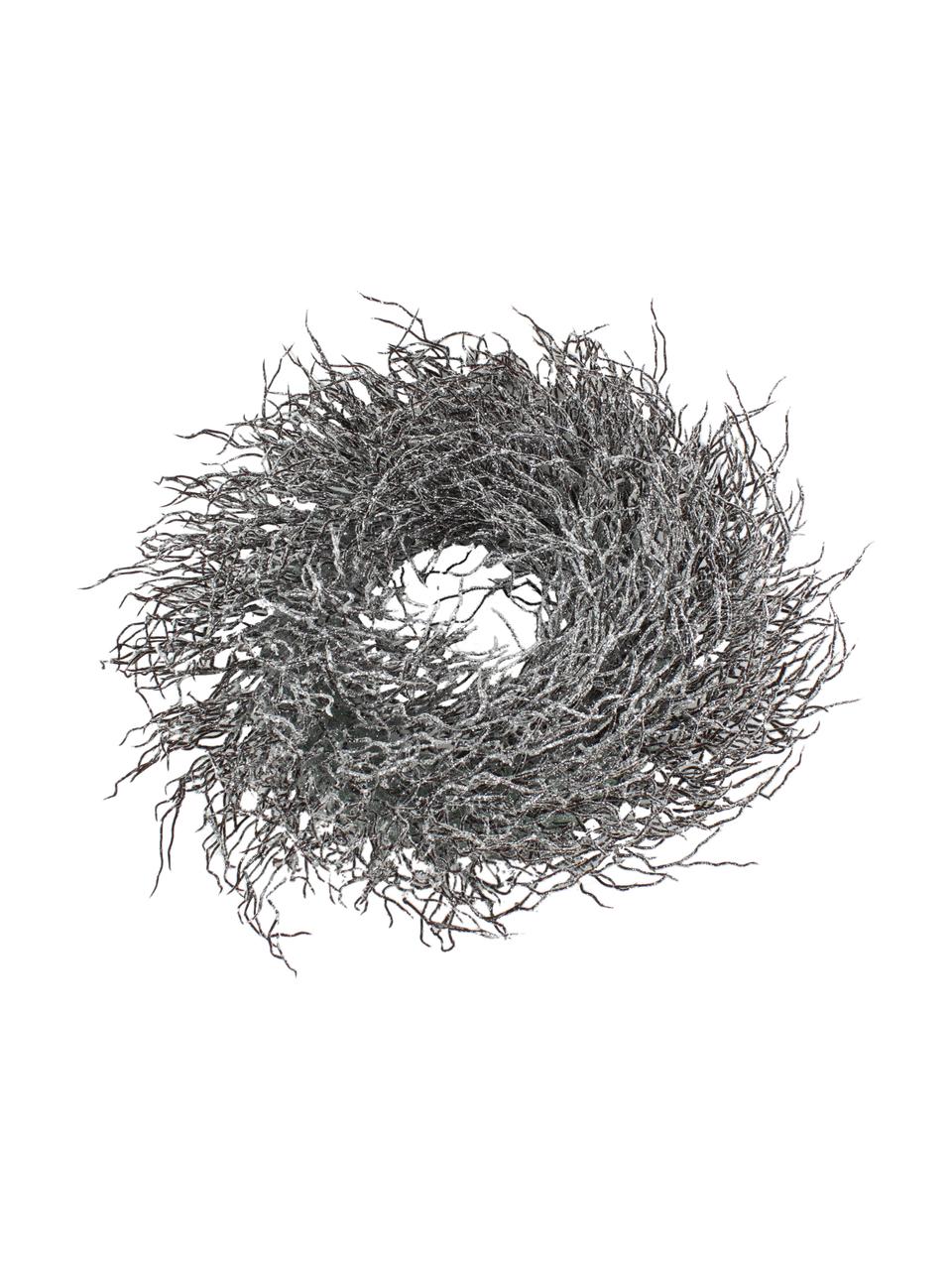 Weihnachtskranz Simple Ø 40 cm, Kunststoff, Metall, Grau, Ø 40 x H 15 cm