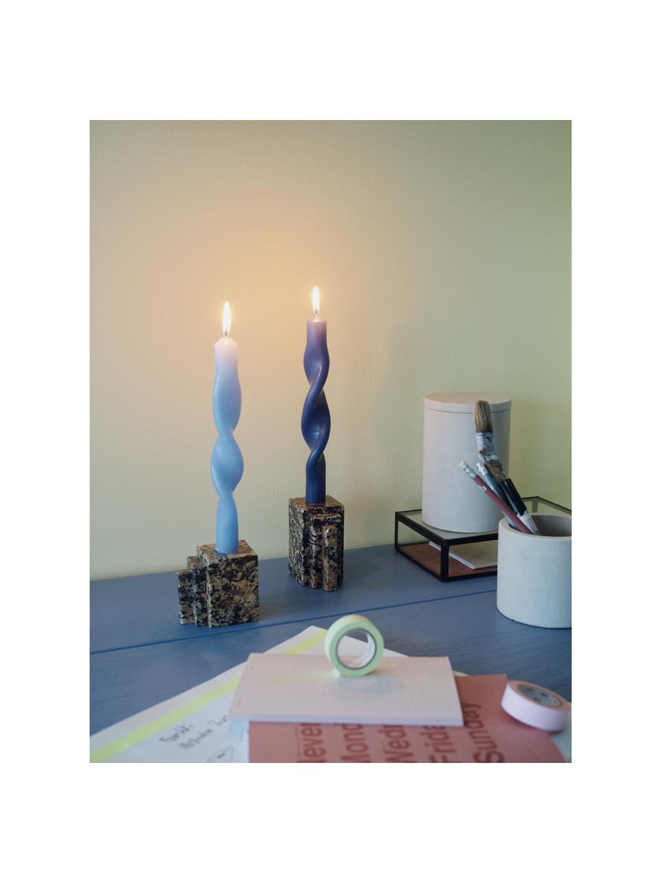 Stolní svíce Twist, 2 ks, Modrá