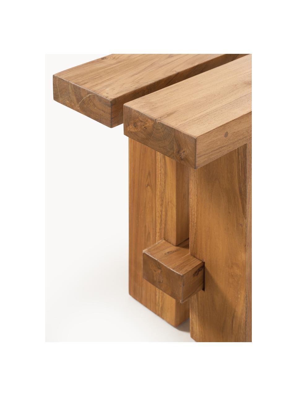 Lavička z tíkového dreva Hugo, Tíkové drevo, morené
Tento produkt je vyrobený z trvalo udržateľného dreva s certifikátom FSC®., Tíkové drevo, morené, Š 160 x H 35 cm
