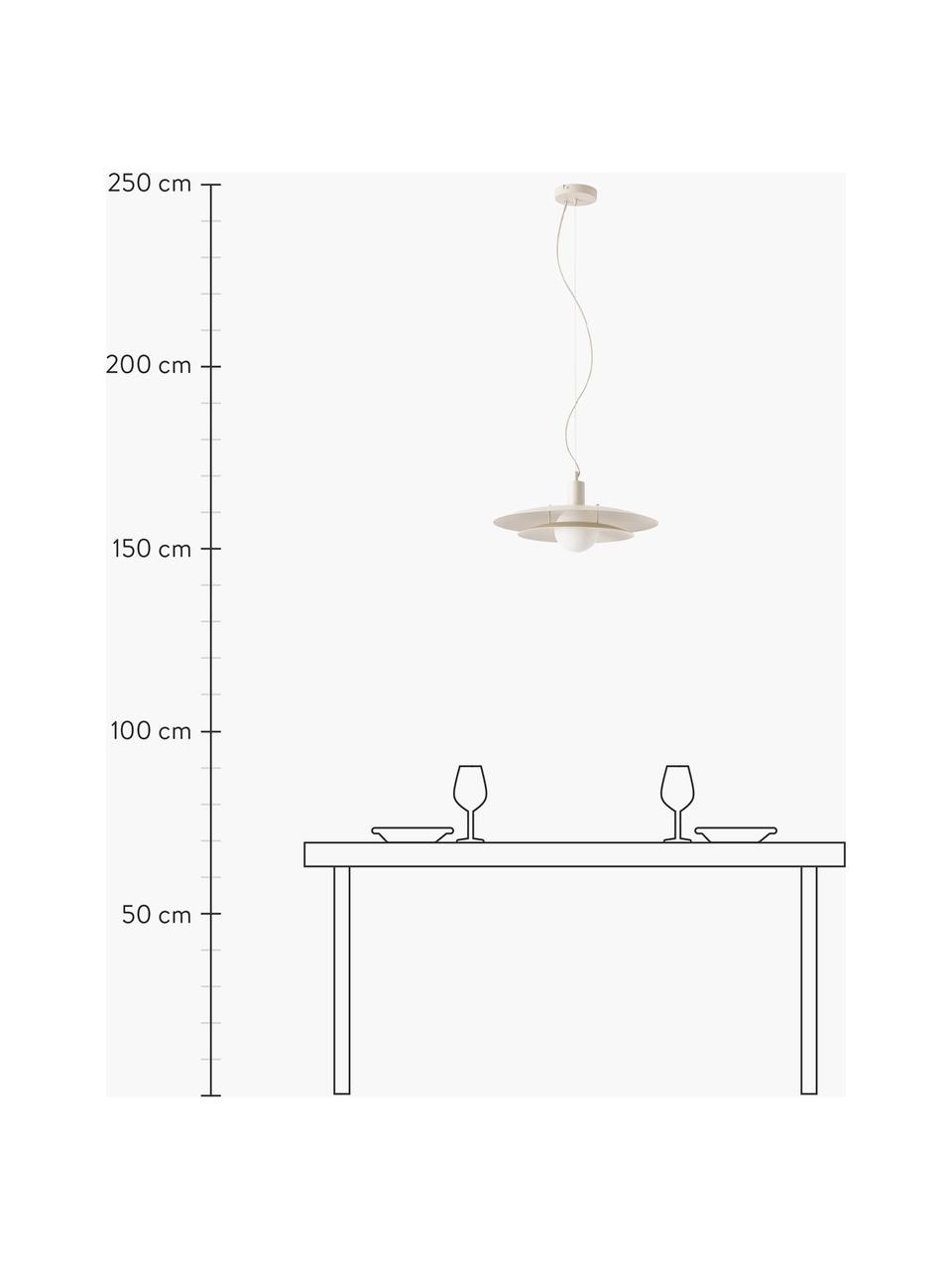 Pendelleuchte Florida, Metall, Hellbeige, Ø 45 x H 150 cm