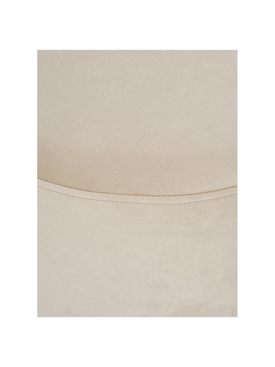 Pouf in velluto Daisy, Rivestimento: velluto (poliestere) Con , Struttura: compensato, Velluto beige, Ø 38 x Alt. 45 cm