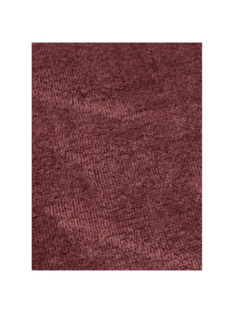 Coperta soffice color rosso vino Doudou, 100% poliestere, Rosso vino, Larg. 130 x Lung. 160 cm