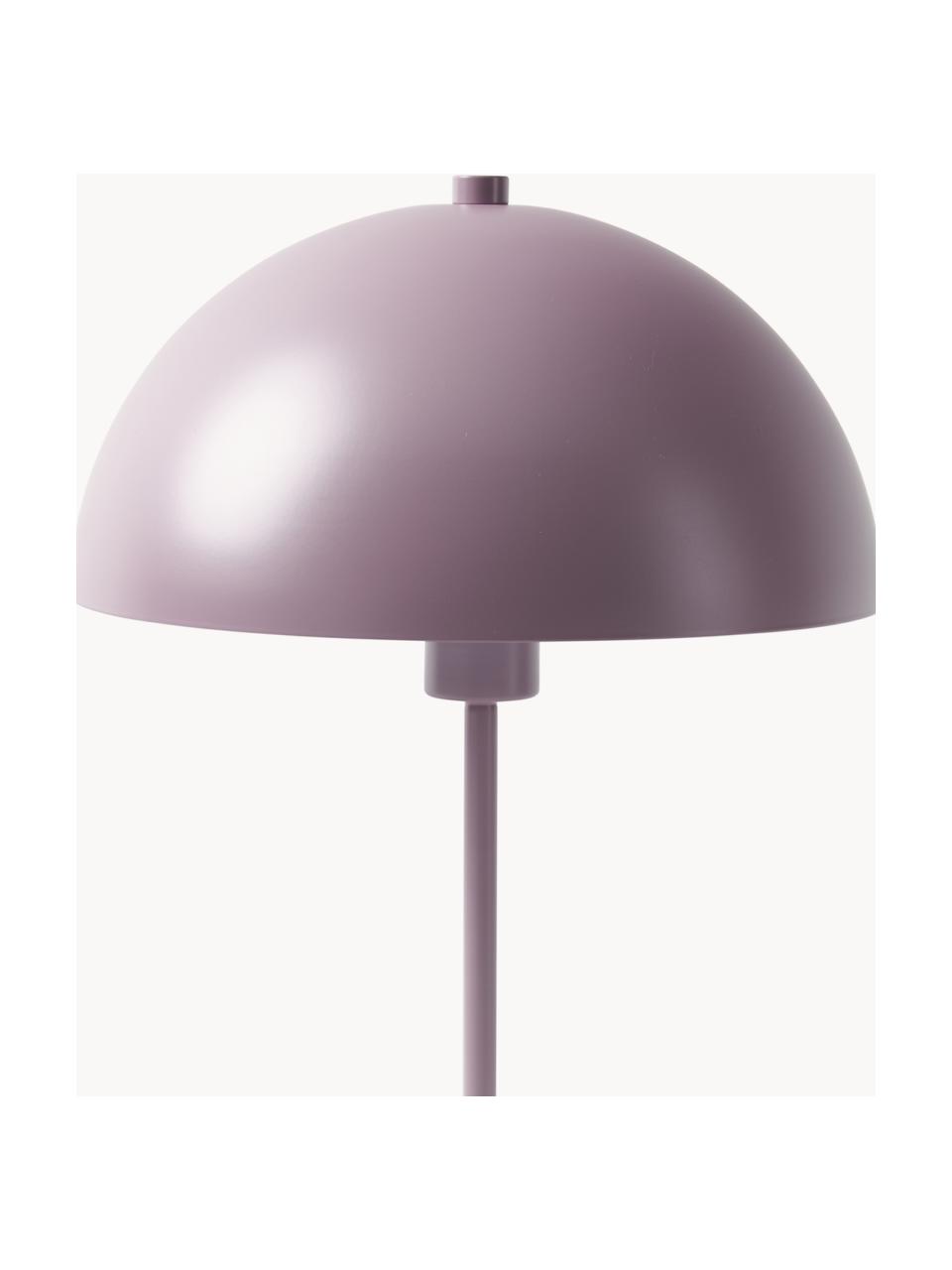Lámpara de mesa Matilda, Pantalla: metal con pintura en polv, Cable: cubierto en tela, Lavanda, Ø 29 x Al 45 cm