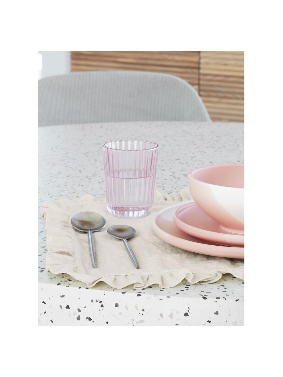 Linnen placemats Juniana in beige, 2 stuks, 50% linnen, 50% katoen, Beige, B 50 x L 35 cm