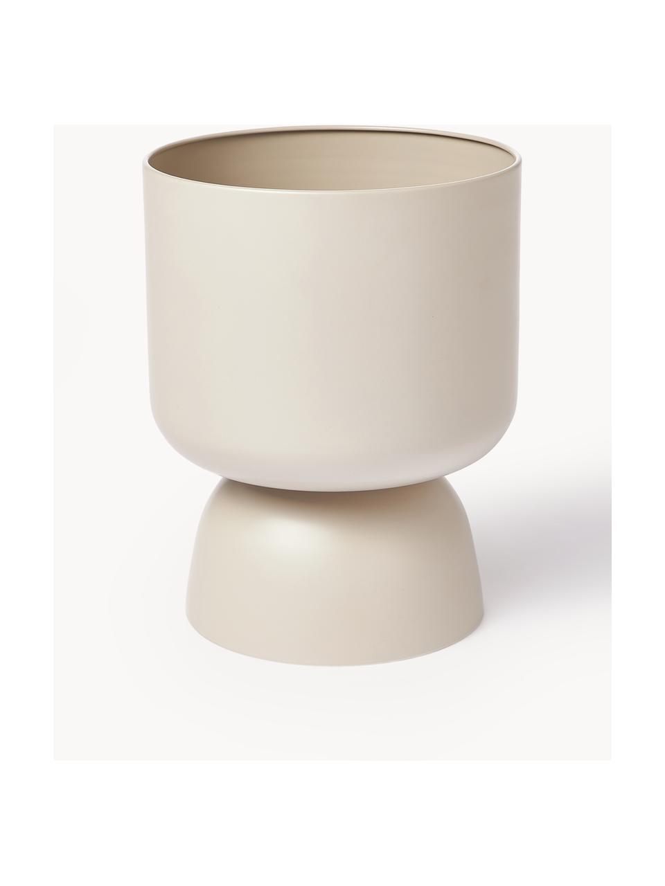Ensemble de cache-pots Kanta, 2 élém., Métal, enduit, Tons beiges, Lot de différentes tailles