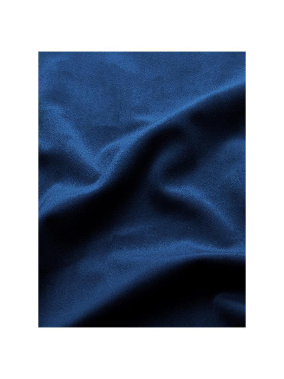 Bestickte Samt-Kissenhülle Stars mit winterlichen Sternenmotiven, Navyblau, 45 x 45 cm