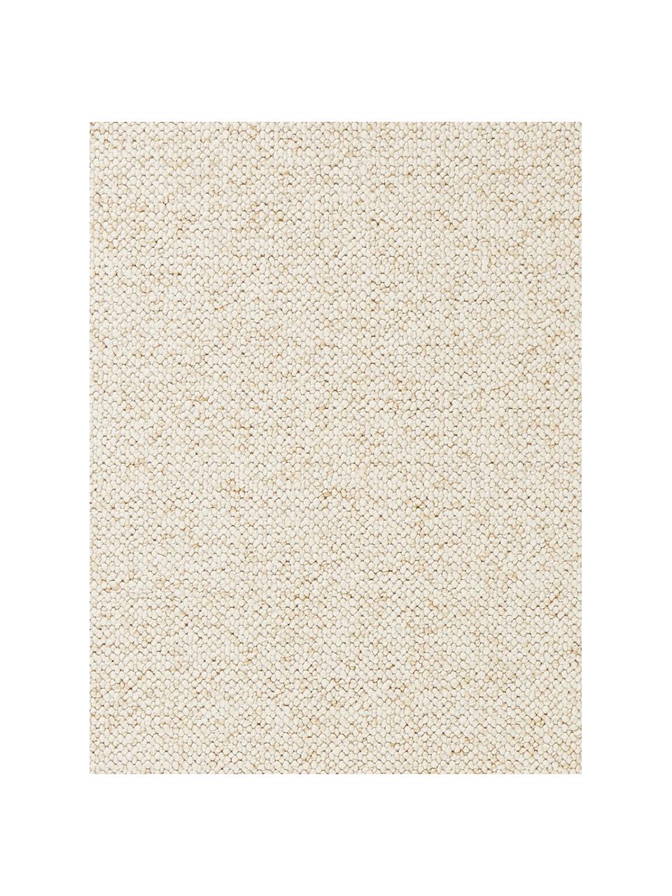 Tapis rond noué Lyon, Blanc crème, larg. 140 x long. 200 cm