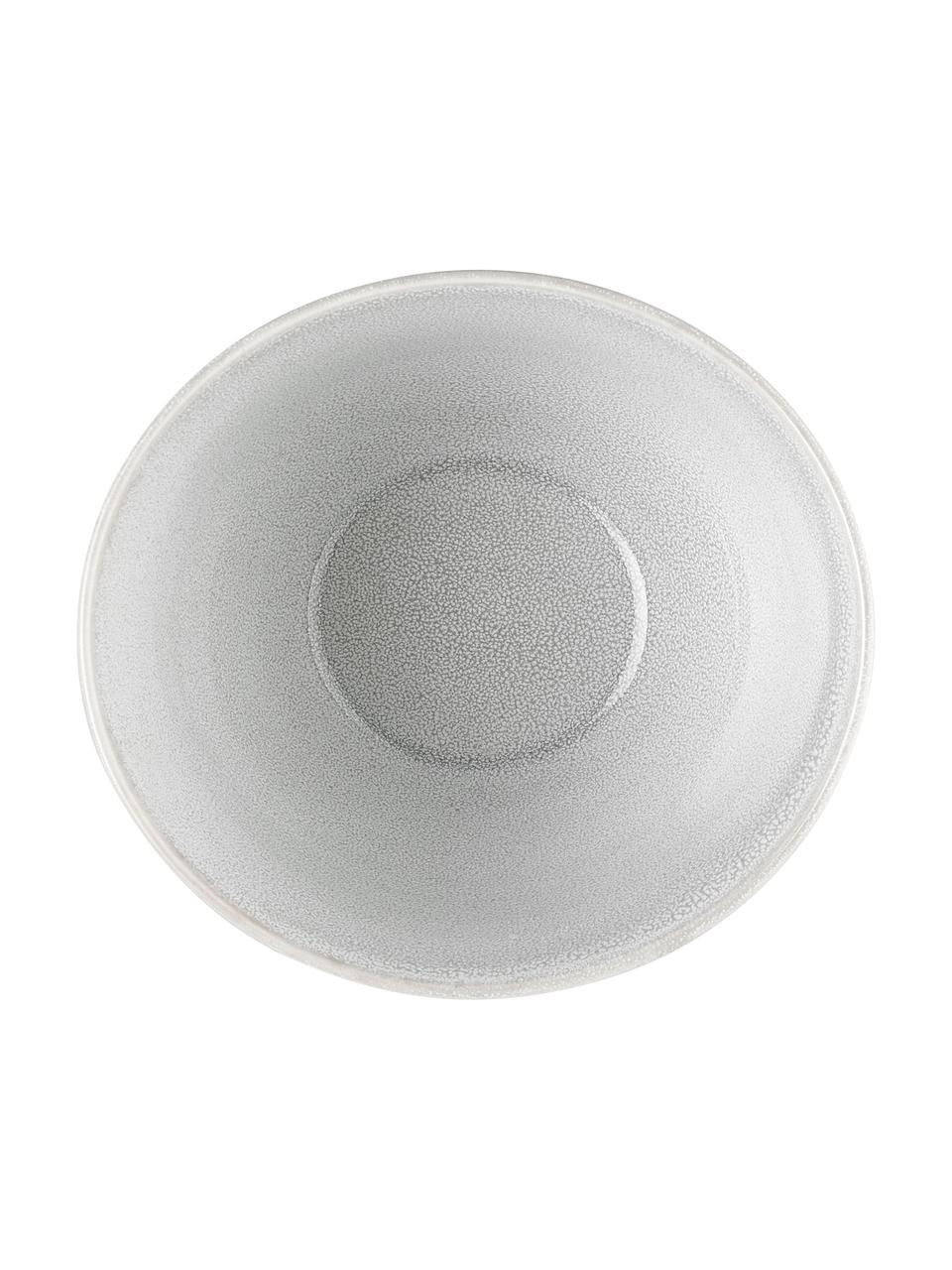 Malé ručně vyrobené misky Manor, 4 ks, Kamenina, Světle šedá s béžovým okrajem, Ø 14 cm, V 10 cm