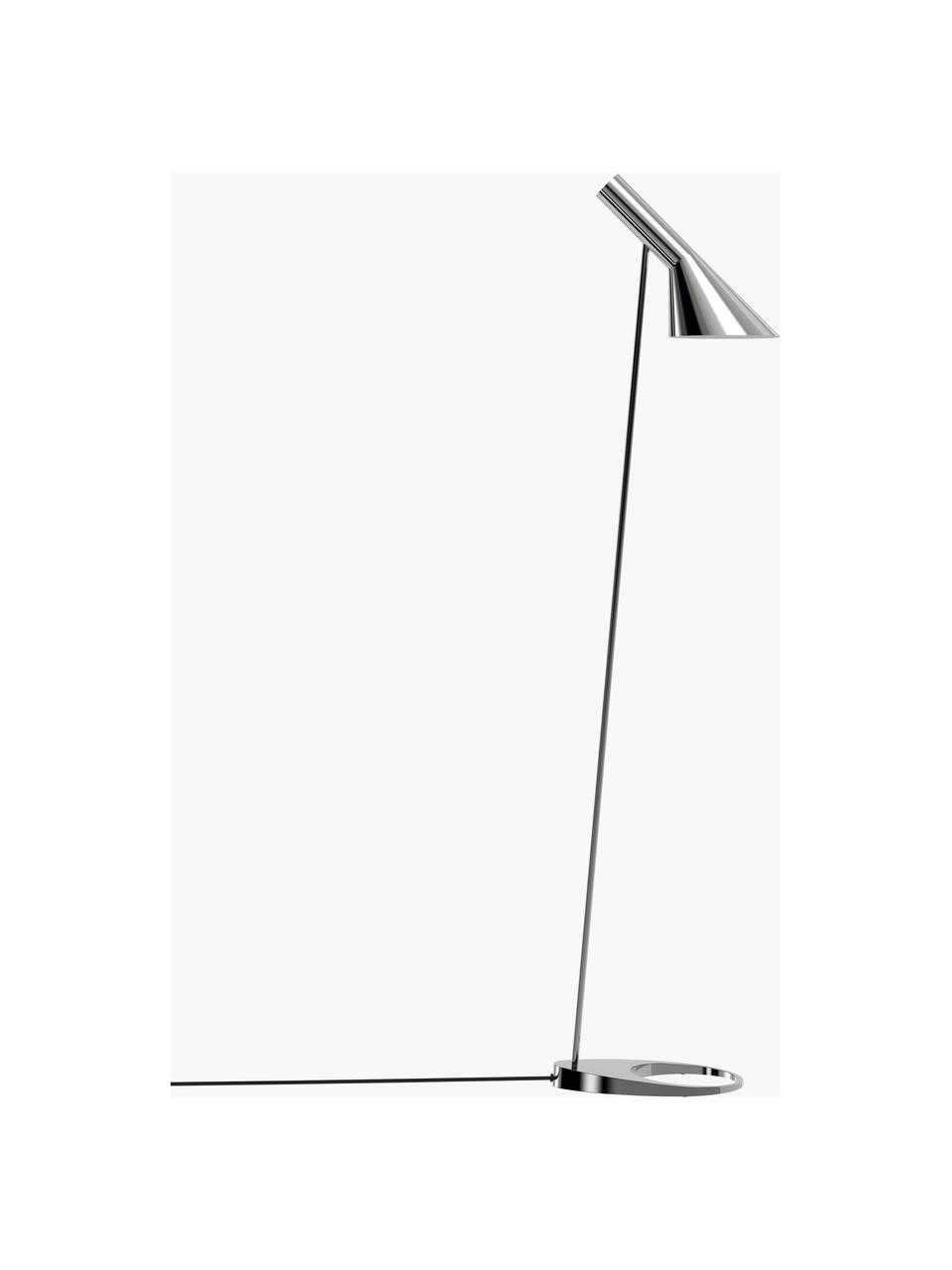 Kleine vloerlamp AJ, Lamp: edelstaal, Zilverkleurig, H 130 cm