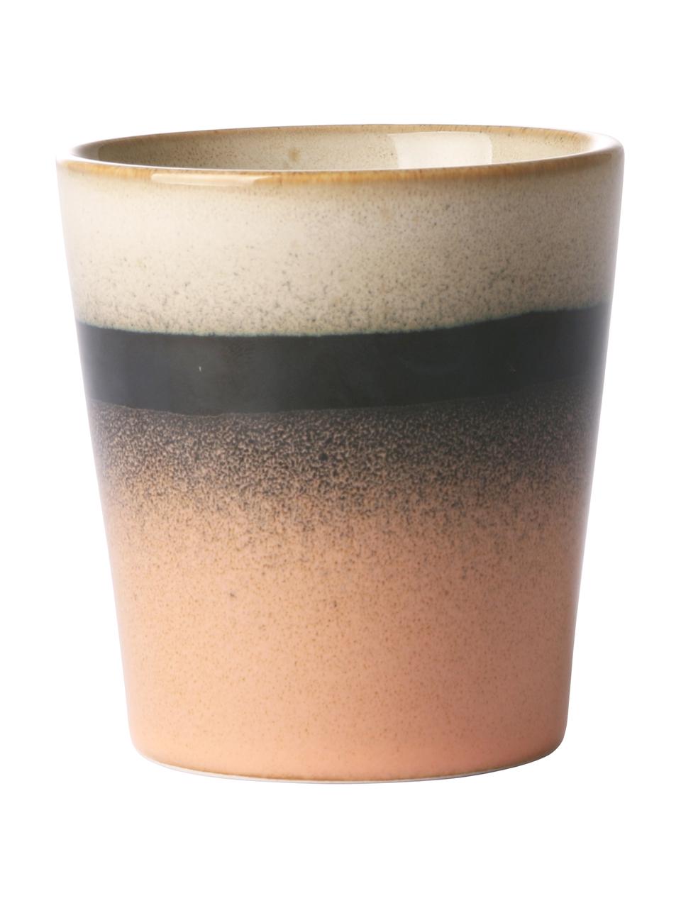 Tasses XS artisanales 70's, 6 élém., Grès cérame, Multicolore, Ø 8 x haut. 8 cm, 200 ml
