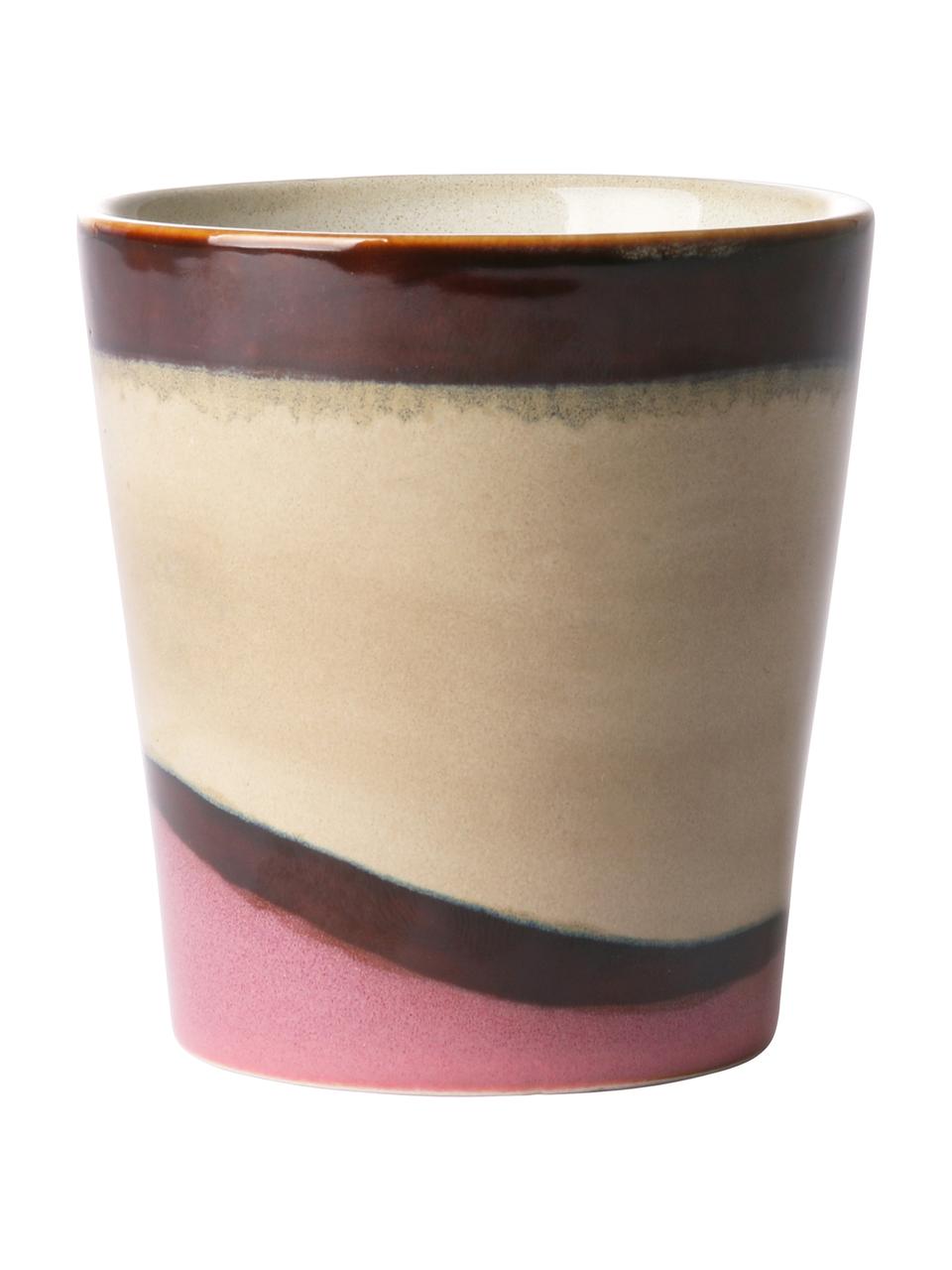 Súprava ručne vyrobených XS hrnčekov 70's, 6 dielov, Kamenina, Viac farieb, Ø 8 x V 8 cm, 200 ml